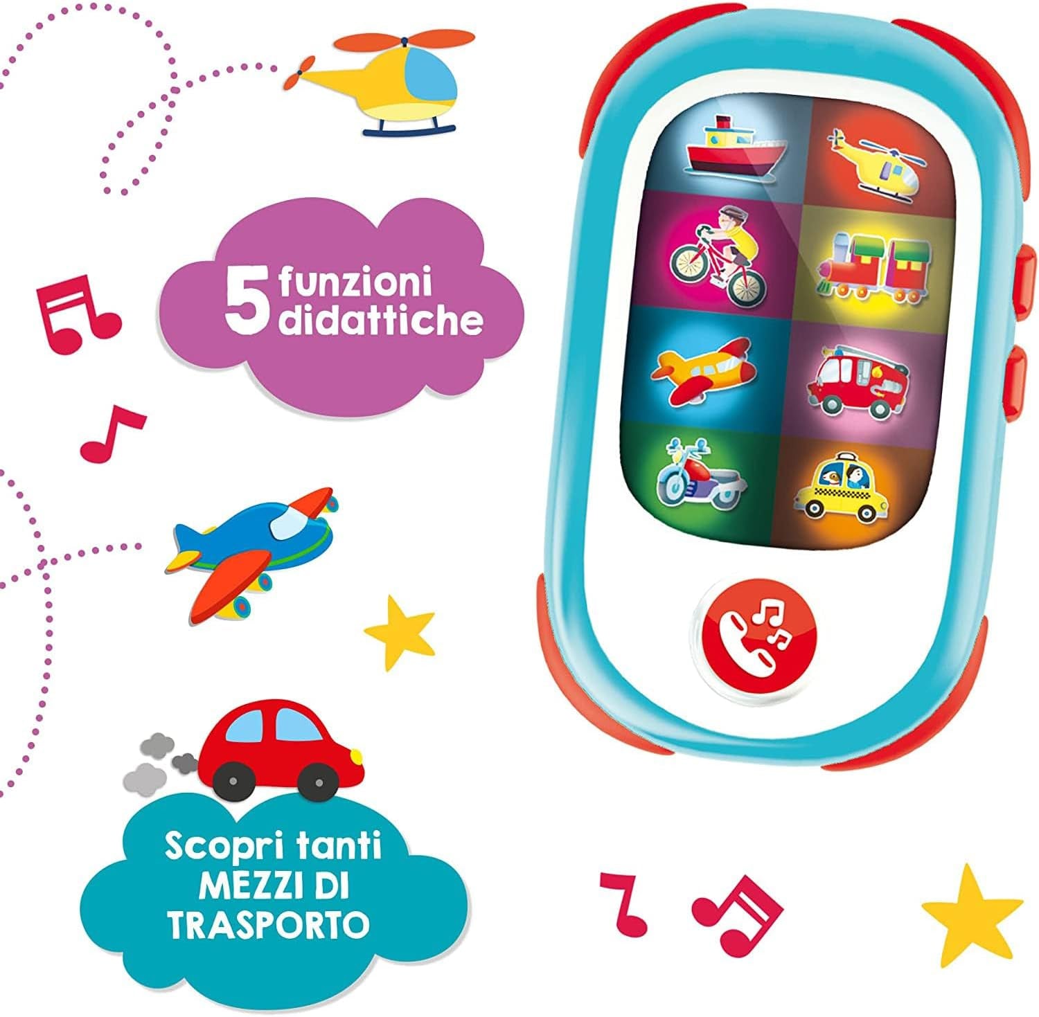 Liscianigiochi 95032 Carotina Baby Smartphone LED, Nelze použít, S Jucarii Bebe Naty Shop