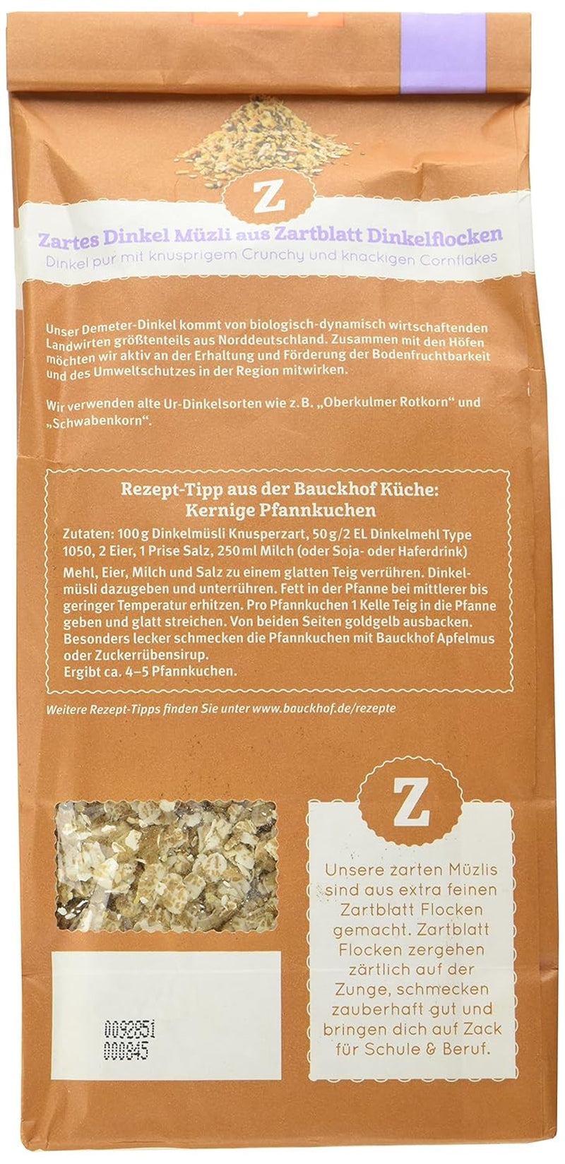Křupavé Hof špaldové müsli (1 x 425 g) Balení 1 ks