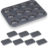 Relaxdays Muffinform, 2Er Set, 12Er Muffinbleche, Antihaftbeschichte, Carbonstahl, Muffins & Cupcakes, Ø 6,5 Cm, Pšenice, 10030825 Formy a plechy na pečení Naty Shop 2