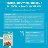 Wellness CORE Tender Cuts 6 x 85g, Chicken Selection Mix - Mokré krmivo pro kočky, jemné kousky v omáčce, bez obilovin, přírodní, hypoalergenní, bohaté na bílkoviny, vysoký obsah masa