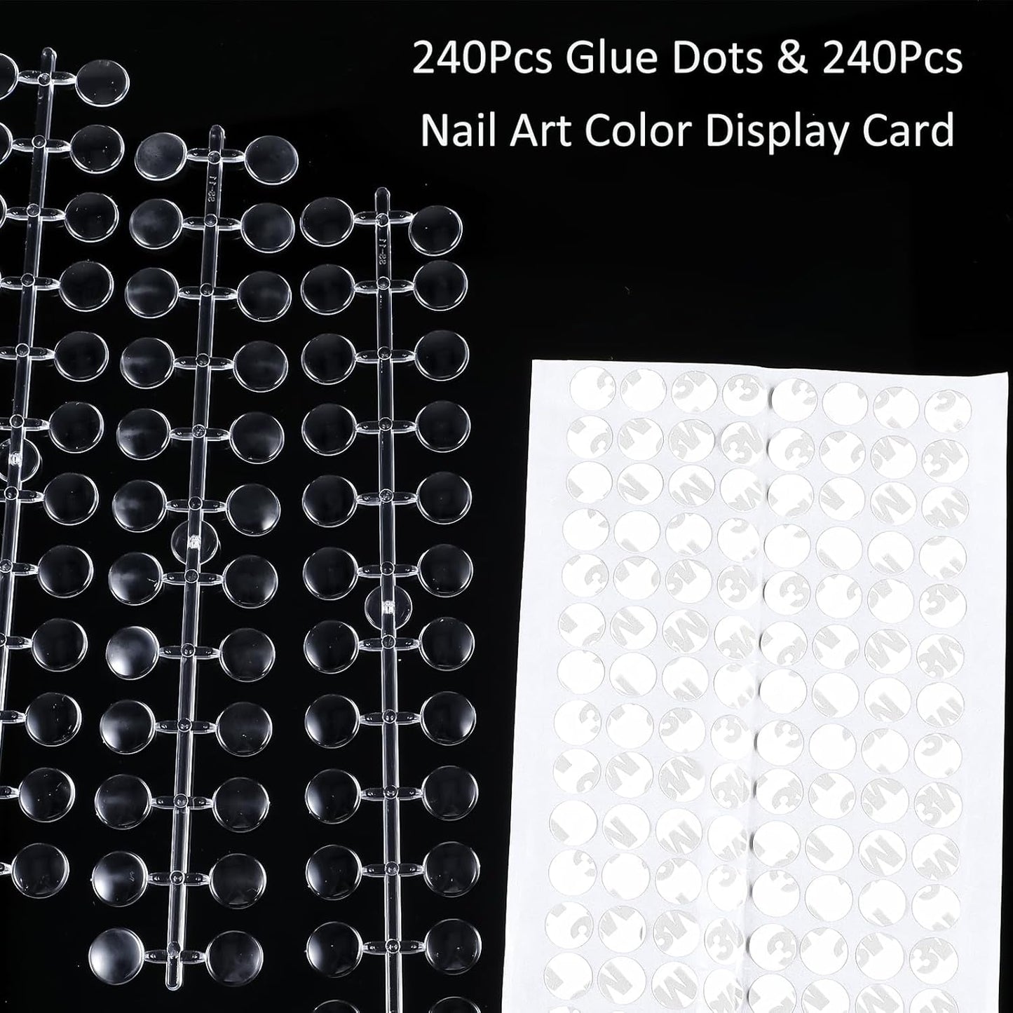 240 Stück Nagel Display Punkt Farbpunkte,Transparentní Nail Art Display,Nagellack Displays Rund Für Nagelstudio Und Anfänger,Diy Nail Art Nagelstudios