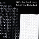 240 Stück Nagel Display Punkt Farbpunkte,Transparentní Nail Art Display,Nagellack Displays Rund Für Nagelstudio Und Anfänger,Diy Nail Art Nagelstudios