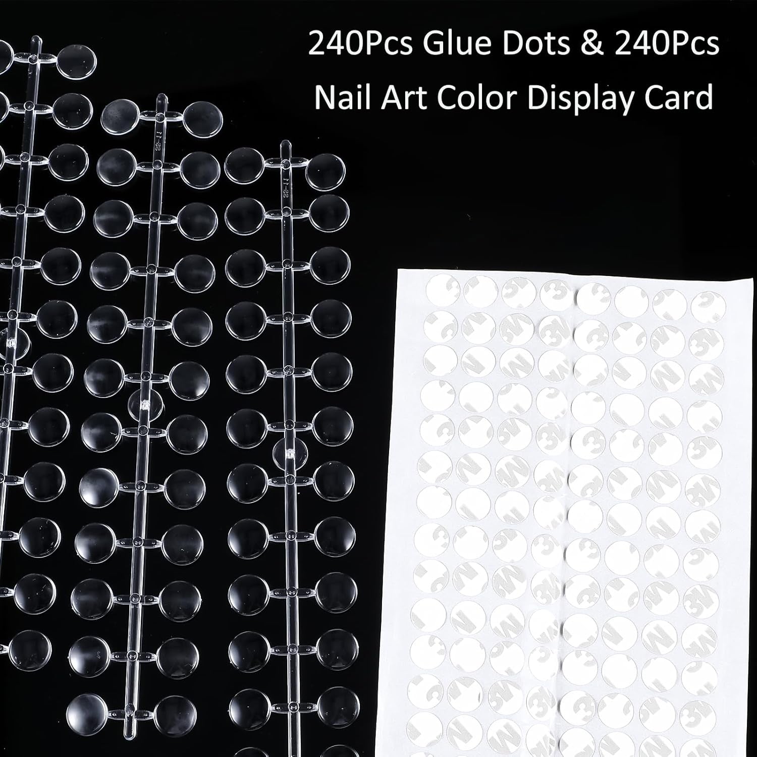 240 Stück Nagel Display Punkt Farbpunkte,Transparentní Nail Art Display,Nagellack Displays Rund Für Nagelstudio Und Anfänger,Diy Nail Art Nagelstudios
