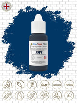 Sugarflair Colourflex Potravinářské barvivo na olejové bázi, námořnická modř, vysoce koncentrované tekuté potravinářské barvivo, potravinářské barvivo pro máslový krém, čokoládu, těsto, fondán, polevu a další – 15 ml