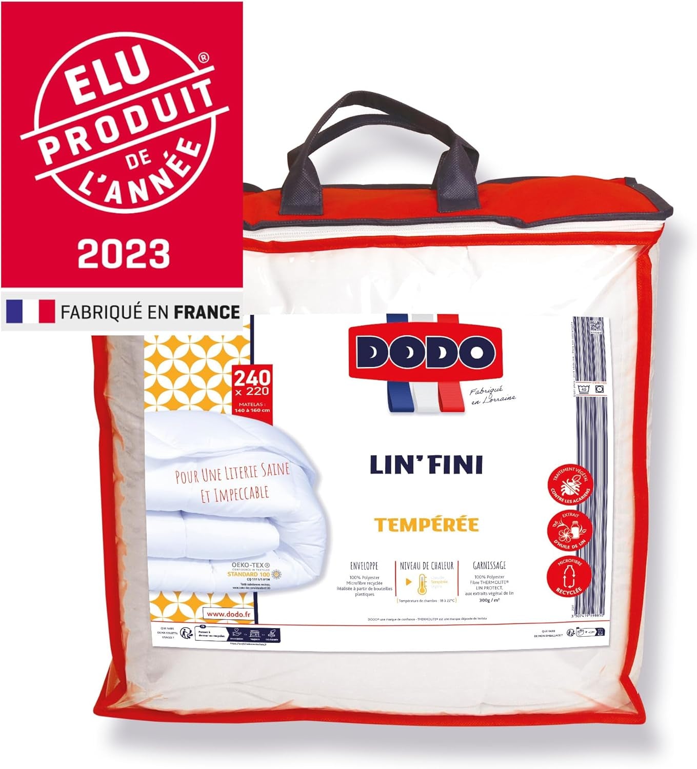 DODO | Elu Produkt roku 2023 L Přikrývka, 220 X 240 Cm, Na dvojlůžko, Velmi měkký, Recyklovaný, Lze prát v pračce na 40 °C Peřiny a přikrývky Naty Shop