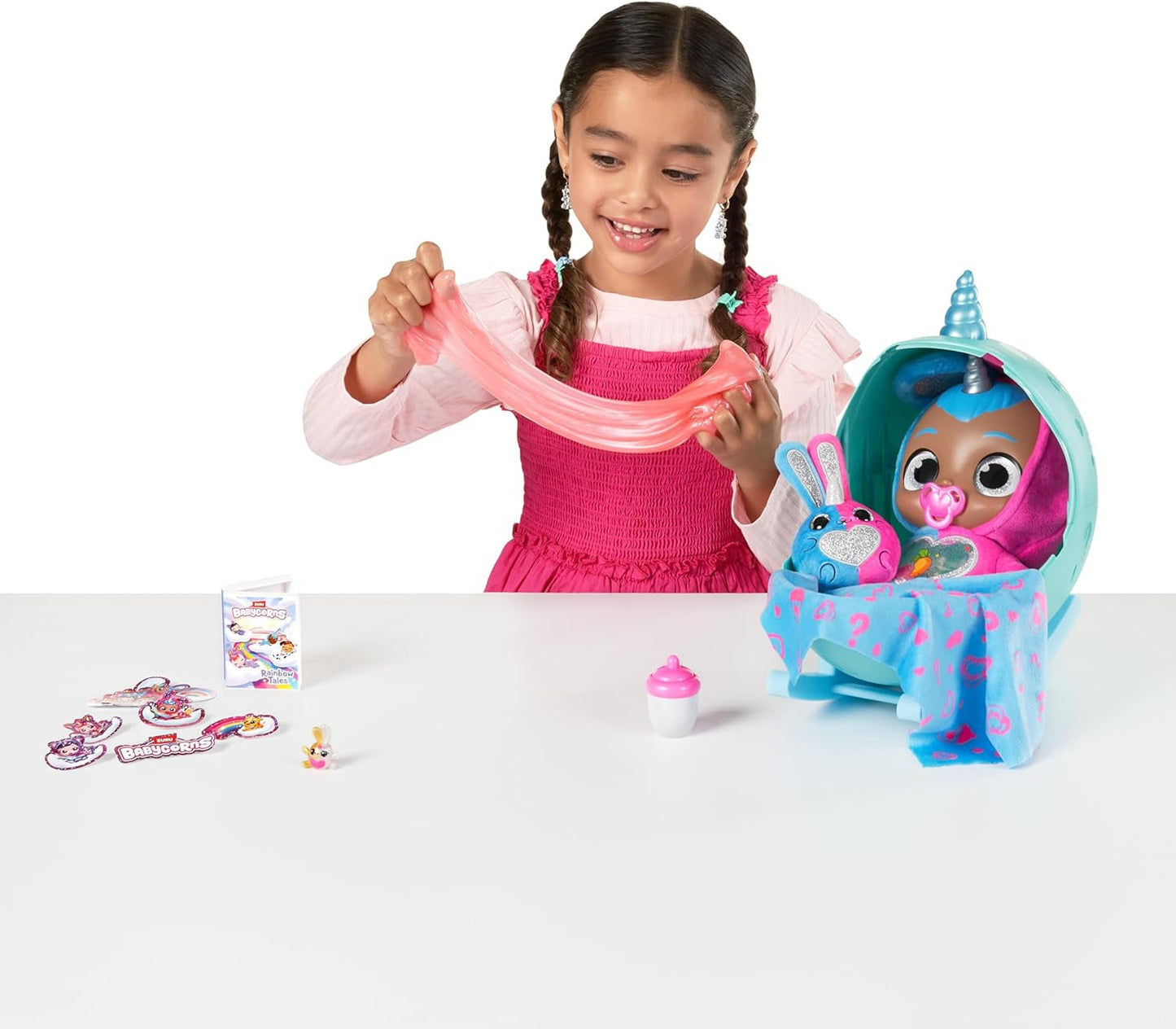 Babycorns Series 1 panenky ZURU Magical Cat (Mac) s příslušenstvím Rozbalovací hračka s překvapením pro dívky