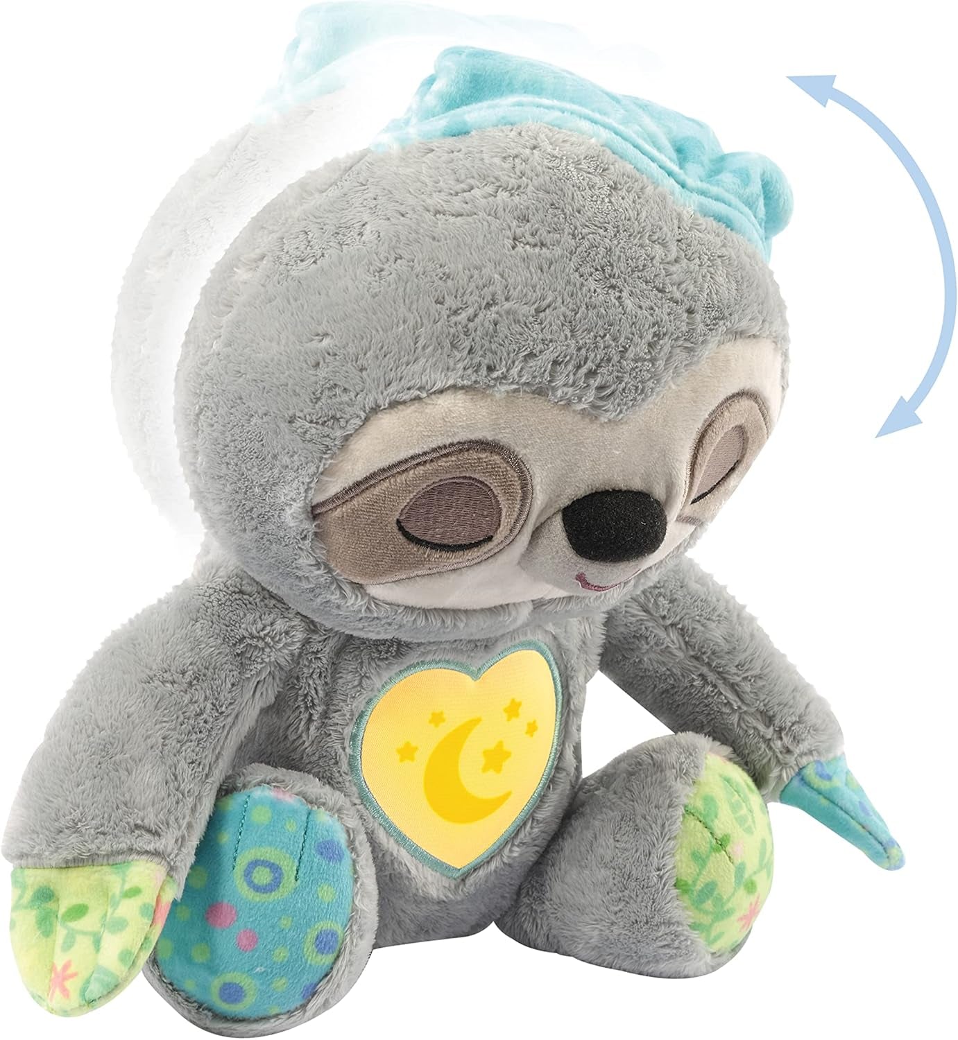 VTech Baby Schnarchi, ospalý lenochod - Roztomilá plyšová hračka, která vám pomůže usnout - S přirozenými a každodenními zvuky, hudbou a nočním světlem - Pro miminka od narození Bebe Toys Naty Shop