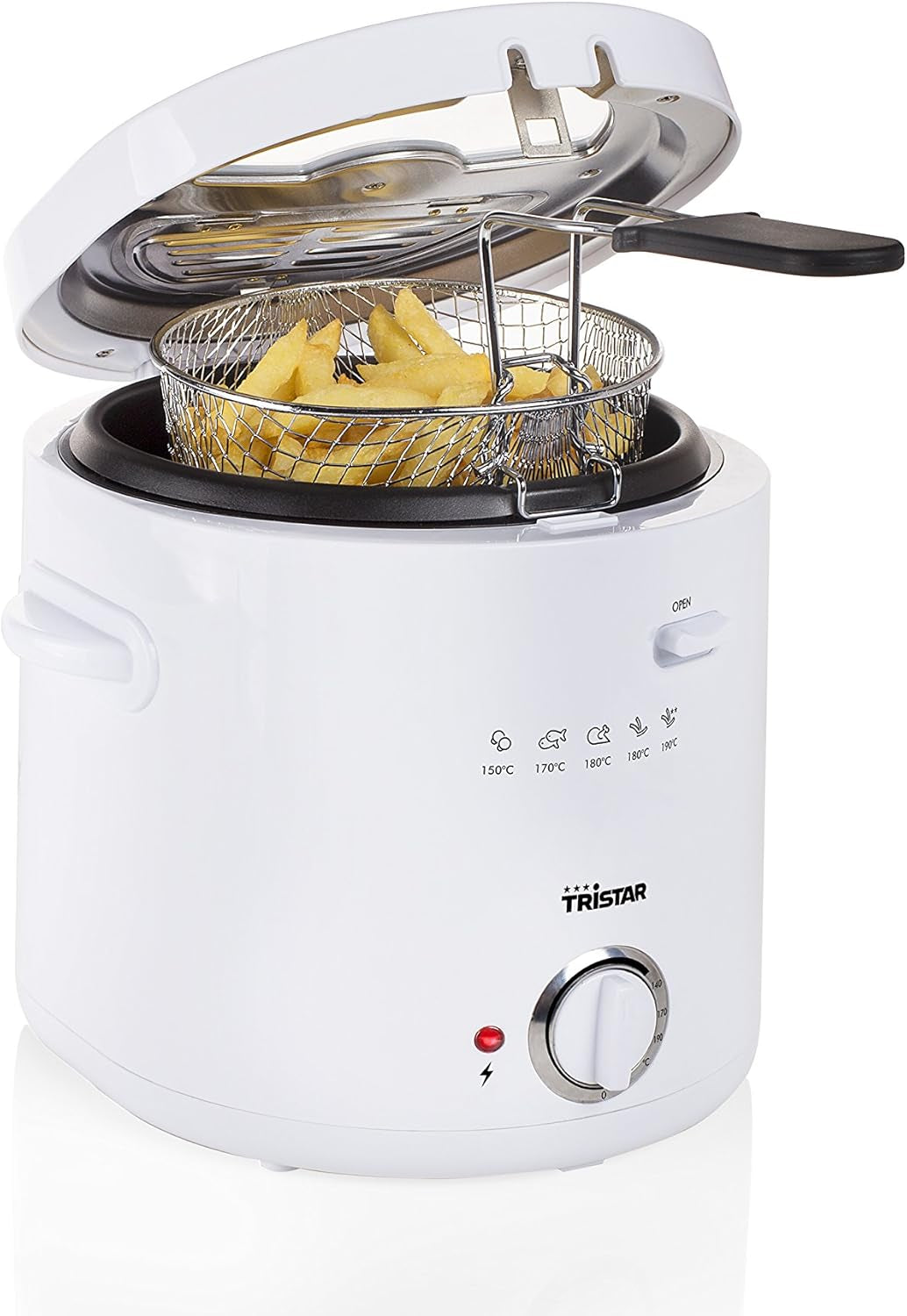 Fritéza Tristar FR-6941 - termostat, 1,5 l, 1000 W, bílá Spotřebiče Naty Shop Výchozí název