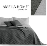 Decoking Přehoz na postel 200 X 220 Cm Grafit Antracit Stříbrně Šedý Oboustranný přehoz snadná údržba Axel Postele a deky Besuche den DecoKing-Store