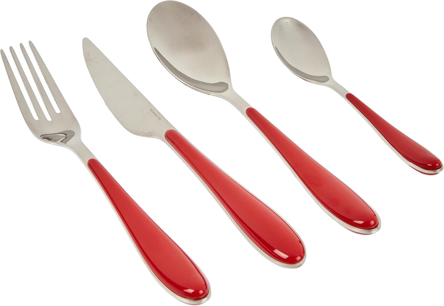 Sada příborů Bugatti Gioia, 24 kusů, červená Kitchen Naty Shop