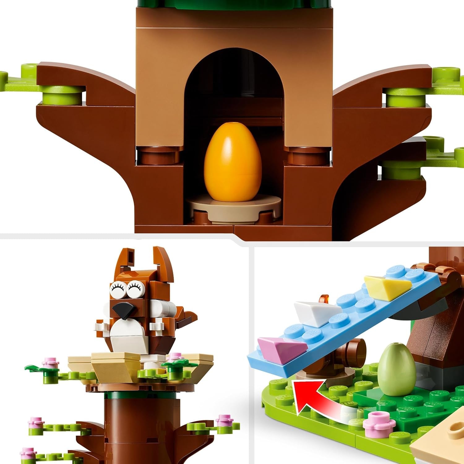 LEGO Spring Zvířecí Hřiště, Stavebnice Ptáček a Veverka, Hrací sada Domeček na stromě pro děti, Nápad na dárek pro 8leté chlapce a dívky, Sada zvířat, Hračka figurky zvířat 40709 Stavebnice Beuche den LEGO-Store