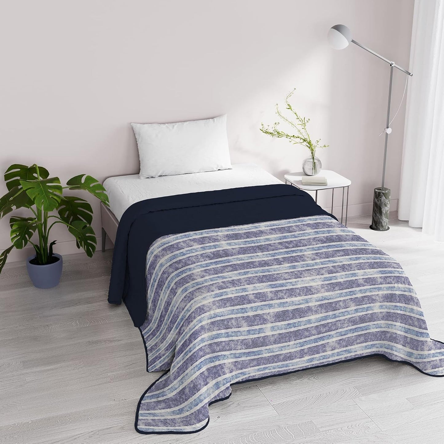 Fantasy italské povlečení z mikrovlákna léto 1,5 lůžka Murrine deky a deky Naty Shop pruhované džíny 1 Posto E Mezzo