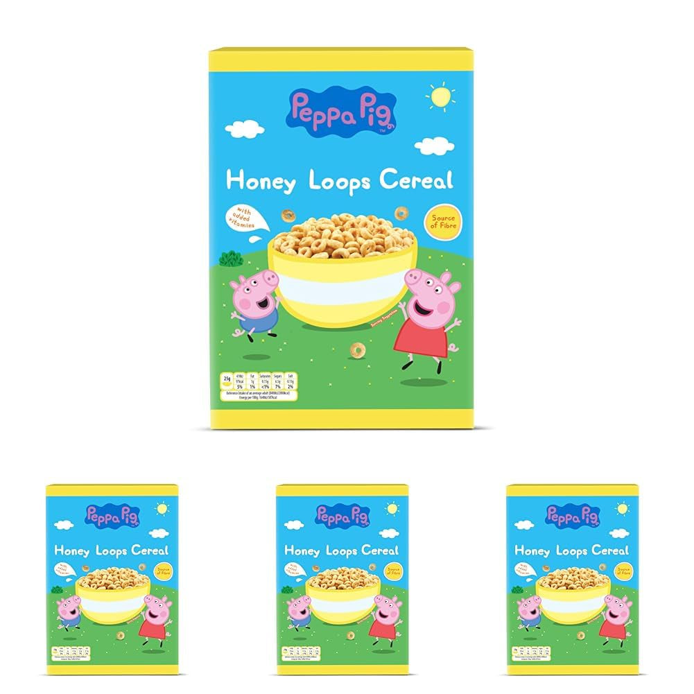 Hot Wheels Honey Loops, cereale integrale crocante pentru micul dejun cu vitamine adăugate, 1 pachet (1 x 375g)