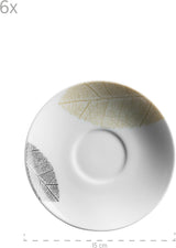 MÄSER 931215 Krásně zdobená sada nádobí pro 6, kombinovaná obsluha 30 kusů, s bezrámovými tvary, porcelán, bílá