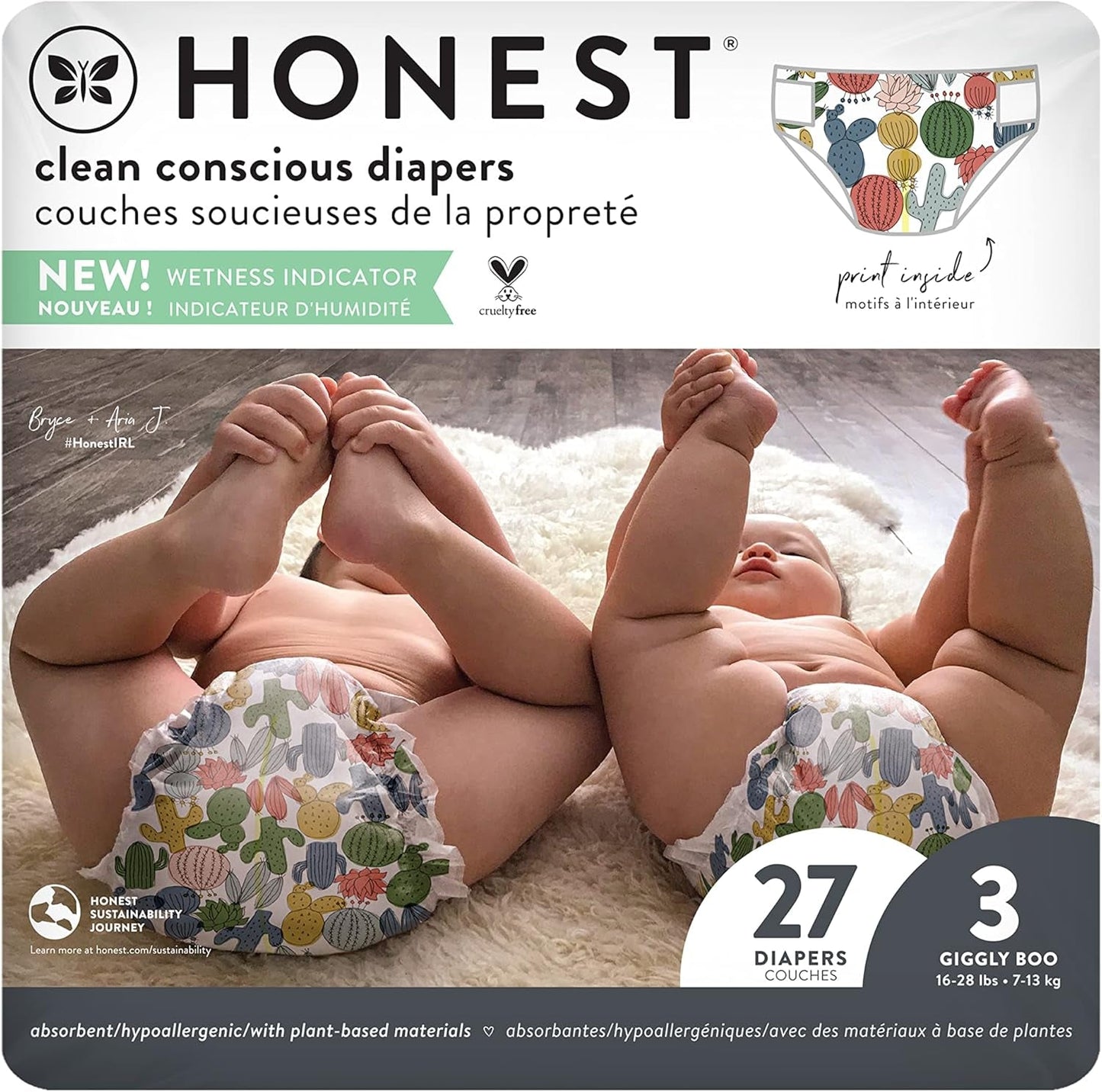 – Ekologické a vysoce kvalitní jednorázové plenky Pandas, velikost 3 (7,3–12,7 kg), 27 kusů