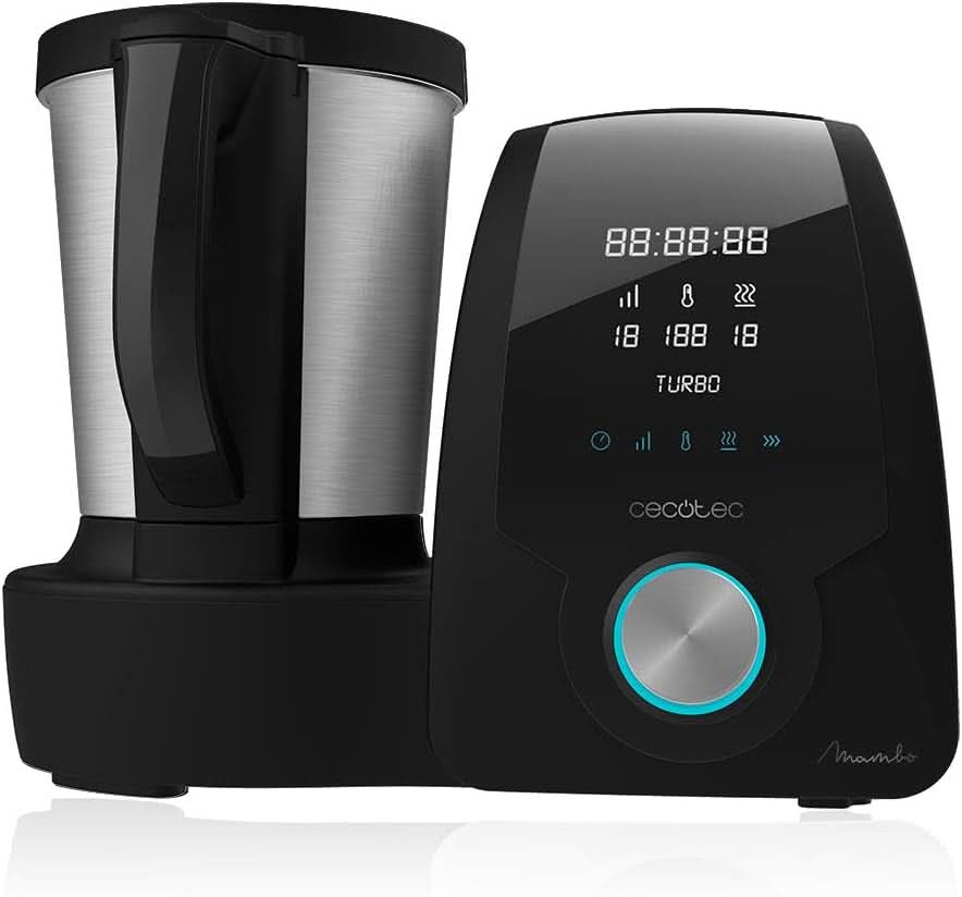 Cecotec Mambo 6090 Multifunktions-Küchenmaschine, 1700 W, 23 Funktionen, Krug Mit Fassungsvermögen 3,3 L, 3 Teller Gleichzeit, 10 Geschwindigkeitsstufen, Kuchyňské roboty a mixéry s časovačem Naty Shop