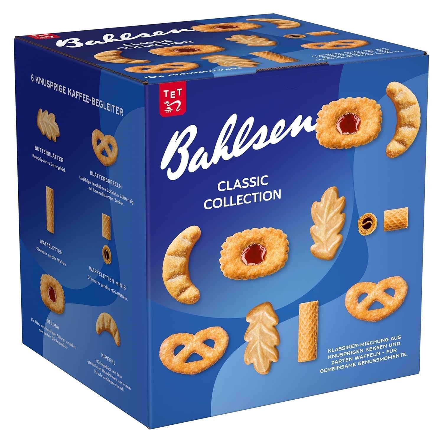 Kolekce Bahlsen Caroline – 1 balení – Směs sušenek a oplatek (10 x 161 g / 1610 g)