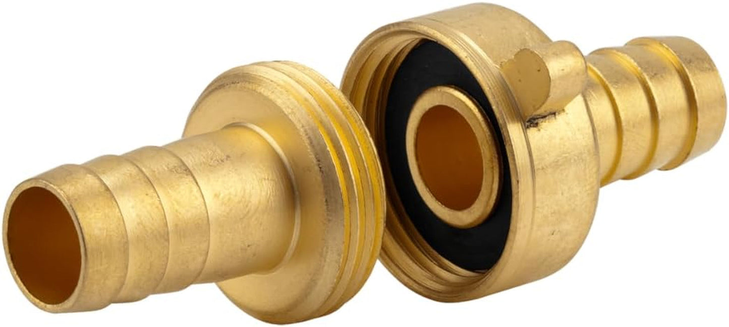 Gardena mosazná hadicová armatura, 3 kusy: hadicová prodlužovací armatura, 26,5 mm (G 3/4 palce) závit, pro 13 mm (1/2 palce) hadice (7151-20)