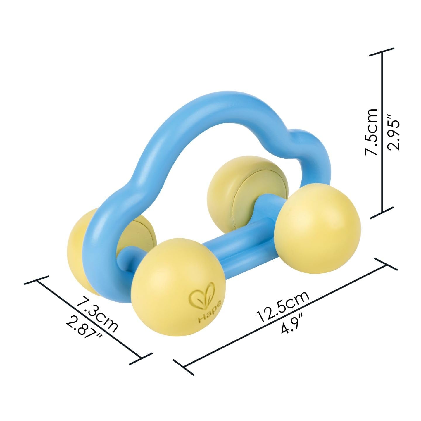 Hape Roll & Rattle Autíčko, Baby Toy Bebe Naty Shop Toys