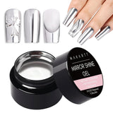 Makartt 3D Nail Art Gel - Kamínkový lepicí gel 15G na klíčenky na nehty, Multifunkční gel na tvarování nehtů pro vlastní úpravu nehtů, modeláž nehtů na modeláž nehtů doma (transparentní)
