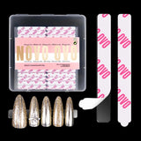 NOVO OVO 360 ks Snadné odtržení Přitisknout na displej na nehty Lepicí list Průhledný oboustranný Nail Art Příloha/balení/skladování/cvičení/příslušenství, 30ks x 12 listů