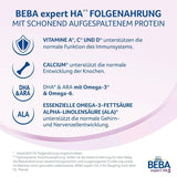 BEBA Expert HA 2 Pokračovací mléko po 6 měsících, kojenecká výživa s hydrolyzovanou bílkovinou, pouze laktóza, bez palmového oleje, balení 6 ks (6 x 550 g) Naty Shop