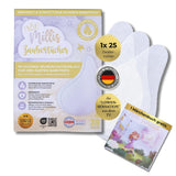 Millis Zaubertücher bei Windeldermatitis Baby, Bekannt aus "Die Höhle der Löwen", 25 Tücher (1 x 25er) s Aloe Vera, Mandelöl & Q10 - Pflegt, Schützt & dient als Wundschutz bei gereizter Haut