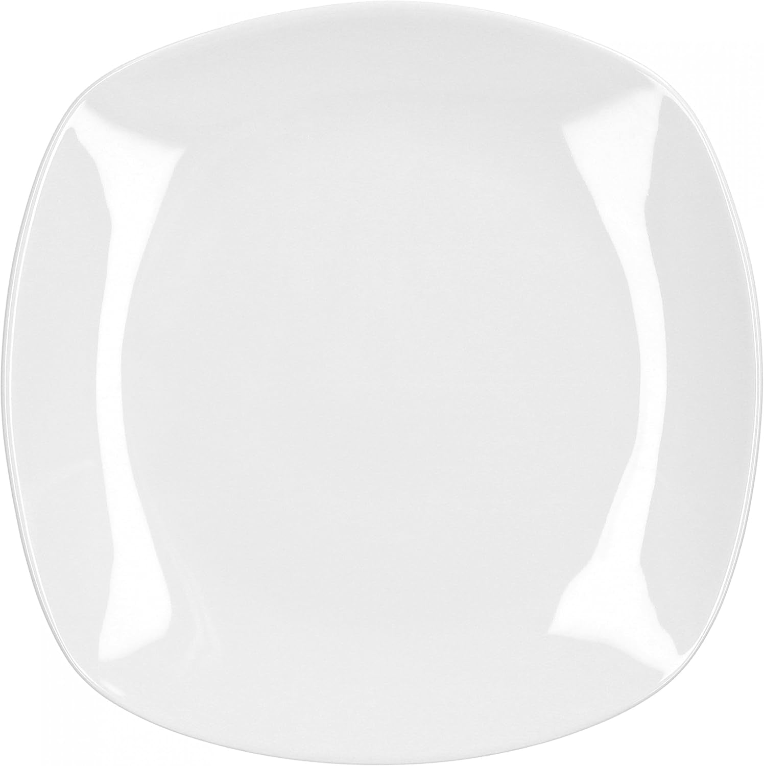 Van Well Lilli Coffee Service pro 12, 36dílnou sadu čtvercového bílého porcelánového nádobí se zakřivenými hranami pro dokonale uspořádaný konferenční stolek - Lze mýt v myčce