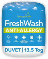 Přikrývka pro alergiky Snuggledown Freshwash, 13,5 Tog Zimní Teplá, bavlna, bílá, jednolůžko Peřiny a přikrývky Naty Shop 10 X 225 X 220 cm 13,5 Tog