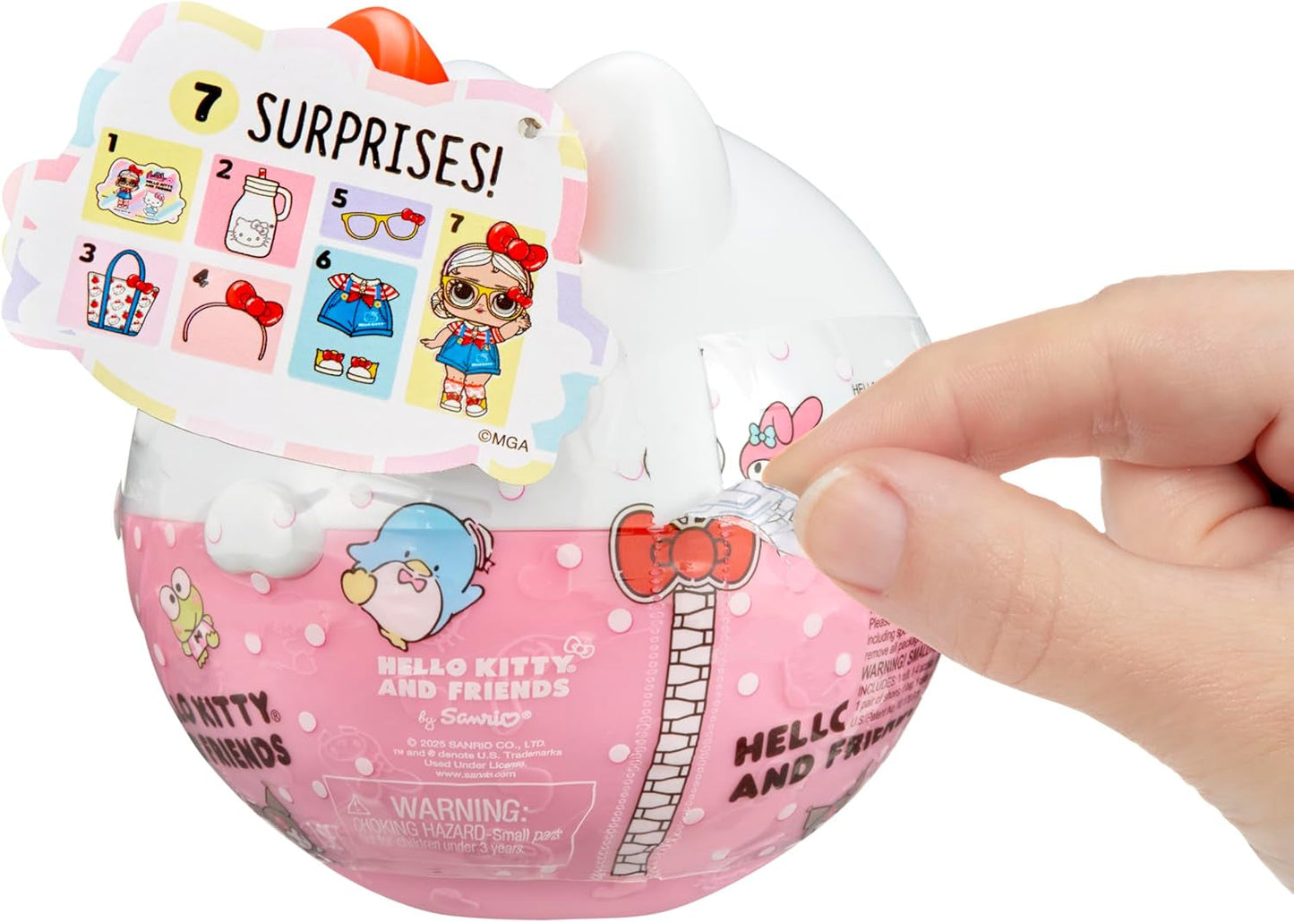 L.O.L. Překvapení! Loves Hello Kitty and Friends – 1 panenka se 7 překvapeními, náhodný výběr, 8 kusů ke sbírání, dárek pro děti 4+, panenky Pink Naty Shop