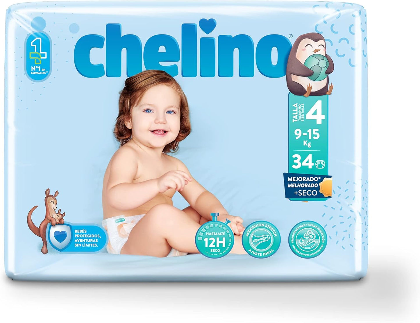 Dětské plenky Fashion & Love vel. 4 (9-15 kg), 34 kusů