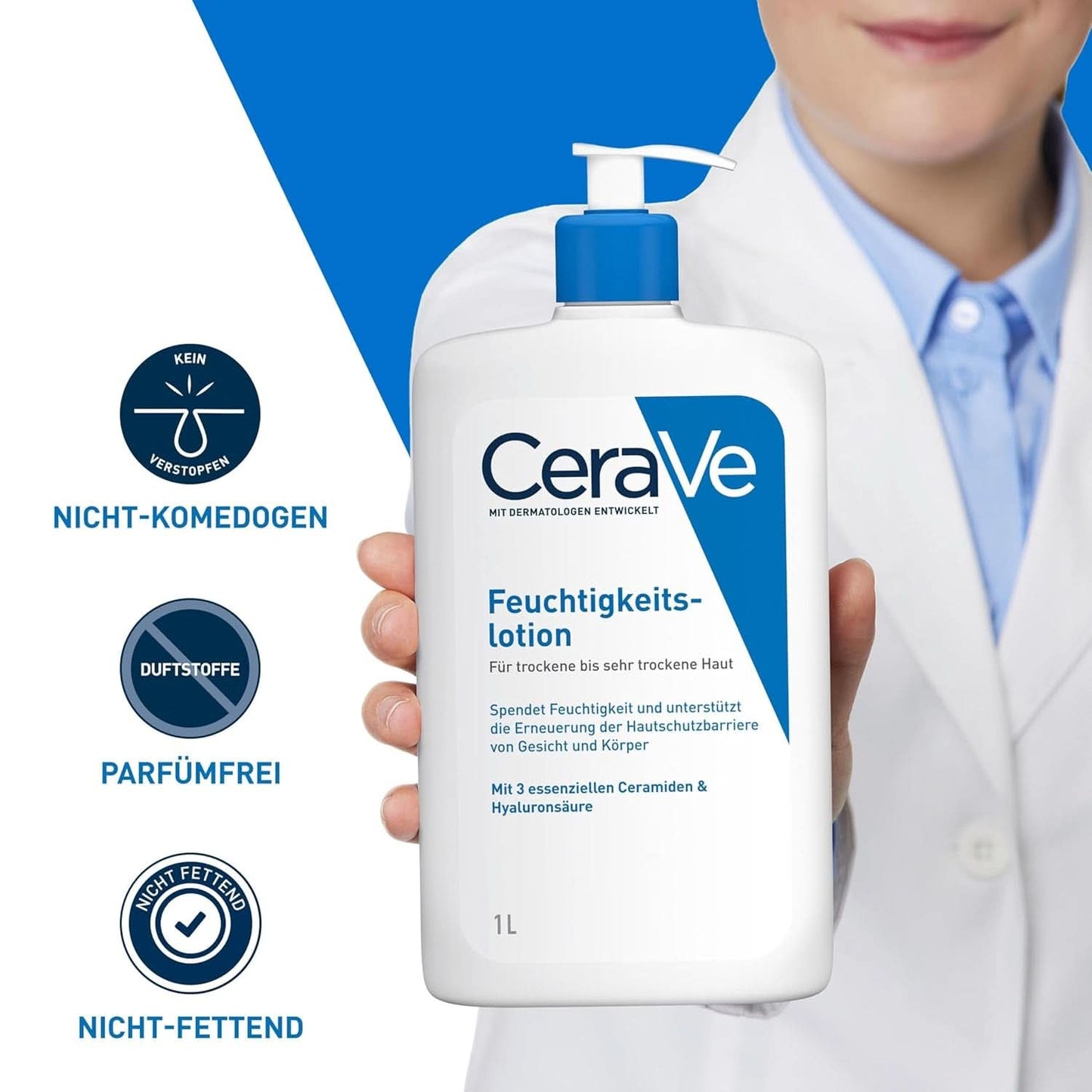 Cerave Hydratační mléko na tělo a obličej, 1 litr Kosmetika a kosmetika Naty Shop