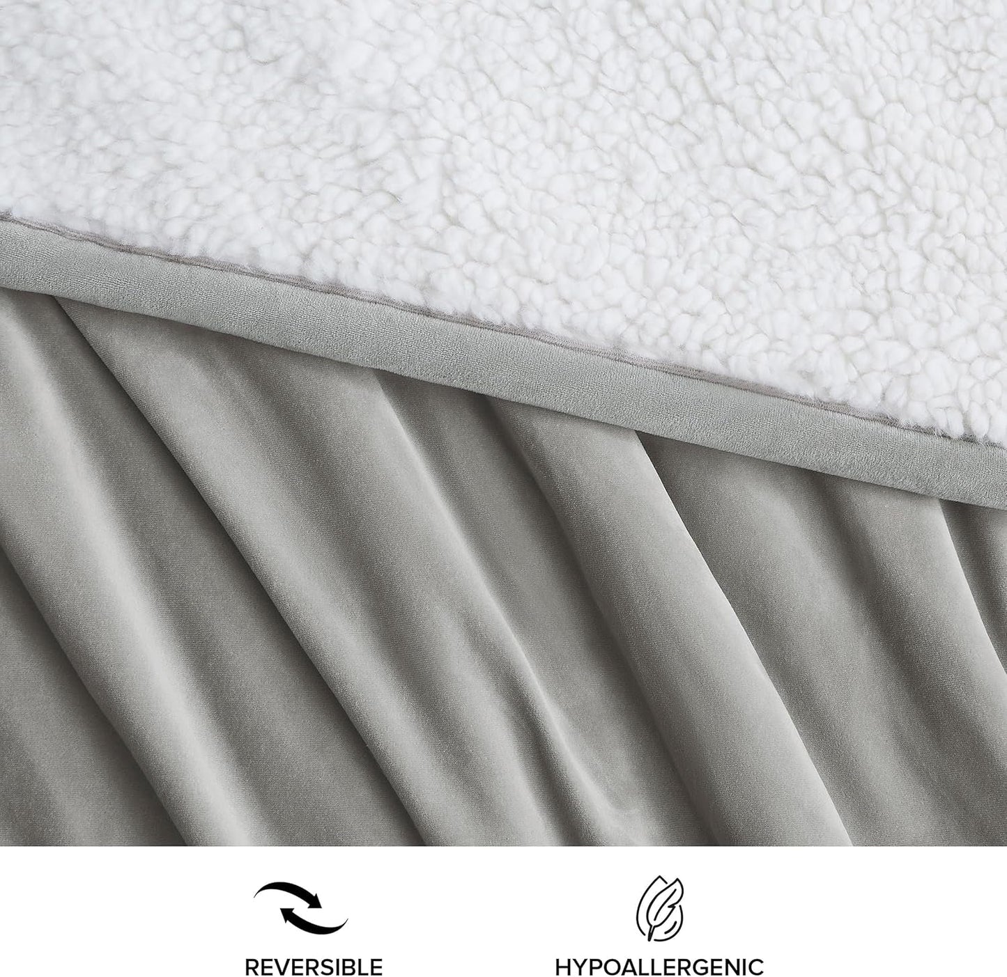UGG 01465 Bliss Sherpa Throw Deka Plně oboustranná na pohovku nebo postel Lze prát v pračce Snadná údržba Měkké plyšové nadrozměrné luxusní deky 178 X 127 cm Seal Naty Shop Peřiny a přikrývky
