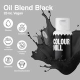 Color Mill Liquid Food Coloring Set - 5 x 20 ml na olejové bázi (černá, růžová, fialová, červená a modrá) - odolná proti UV záření - ideální na pečení a jako poleva na dorty, muffiny a ozdoby dortů