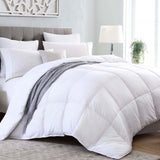 Kingsley Trend Alternativní bílá péřová přikrývka pro všechna roční období, pro každou sezónu, přikrývka King Size (2,6 M X 2,3 M), měkká, přikrývky a přikrývky, které lze prát v pračce Naty Shop King White