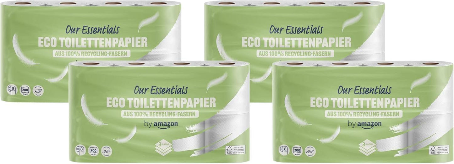 Toaletní papír Amazon, 3 vrstvy, 10 rolí (10 rolí, 1 balení) 200 listů v roli, certifikace Fsc