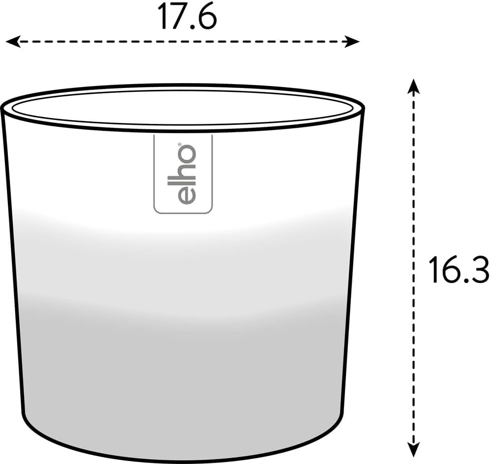 Kulatý květináč elho Color Gradient 18cm - Pokojové květináče - 100% recyklovaný plast - Ø 18,2 x V 16,8 - Béžový/Béžový pískovec