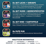 animonda Vom Feinsten Adult Fish & Meat Variety (32 x 100 g), vlhké krmivo pro dospělé kočky, krmivo pro kočky bez obilovin a cukru, jemné placičky na kousky