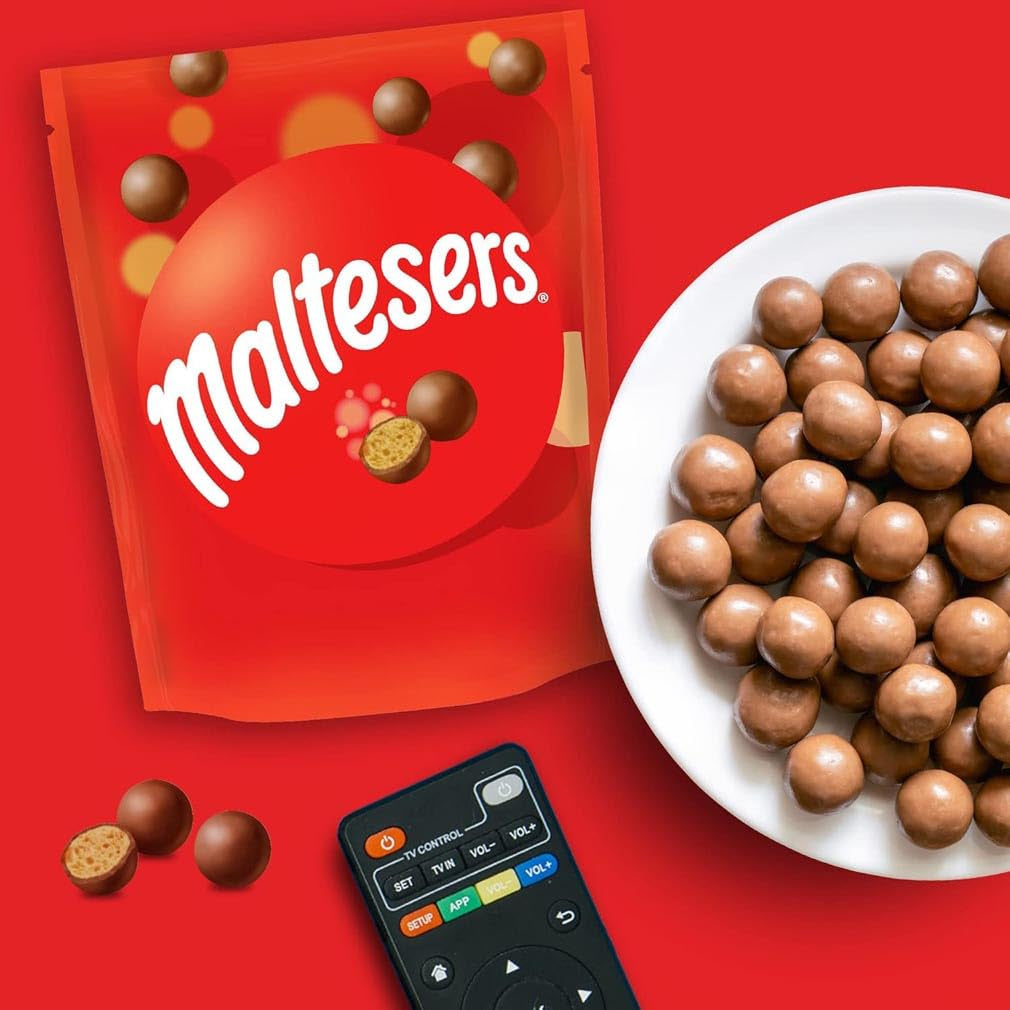 Čokoládové kuličky Maltesers s křupavým a lehkým středem, vzdušná čokoládová svačina, 1 balení (1 x 175 g)