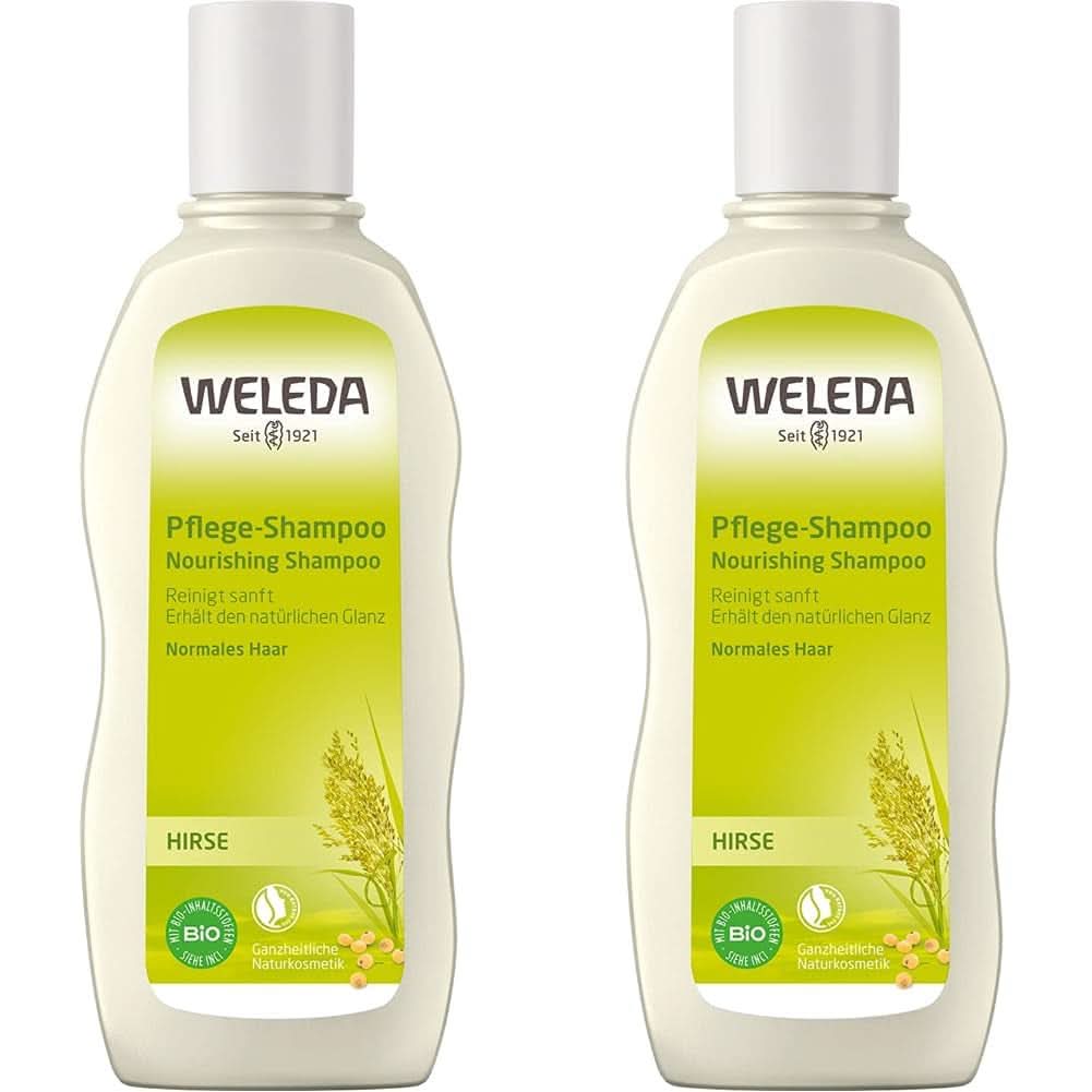 WELEDA Organic Millet Care Shampoo, jemné mytí, 190 ml Sprcha a koupel Naty Shop 2 x 190 ml Care šampón