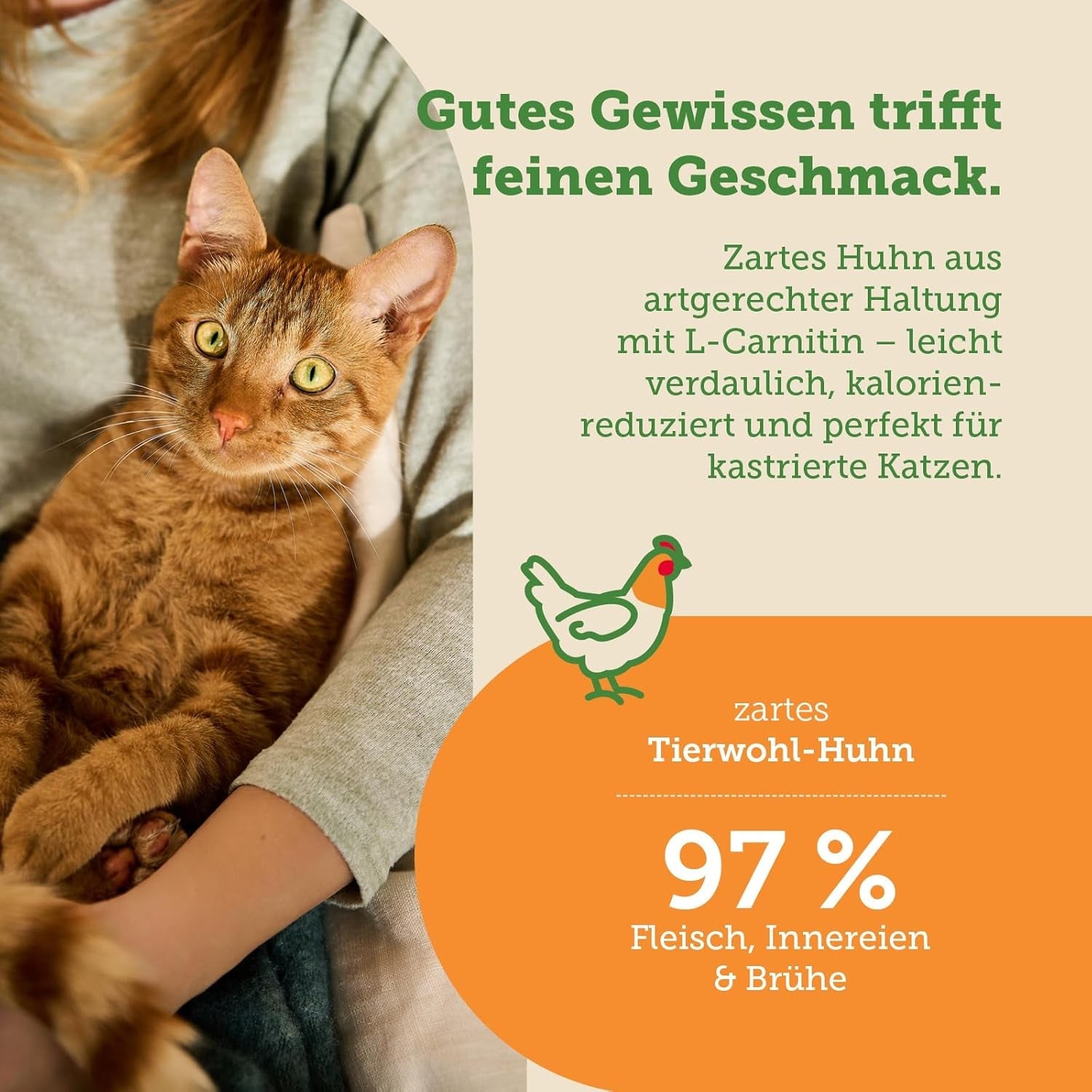 MERA Cats Nature Wet Sterilized/Light Chicken Food 12x85g | Pro sterilizované/kastrované kočky | Bez cukru a obilí | Vlhké krmivo s nízkým obsahem tuku a vysokým obsahem masa