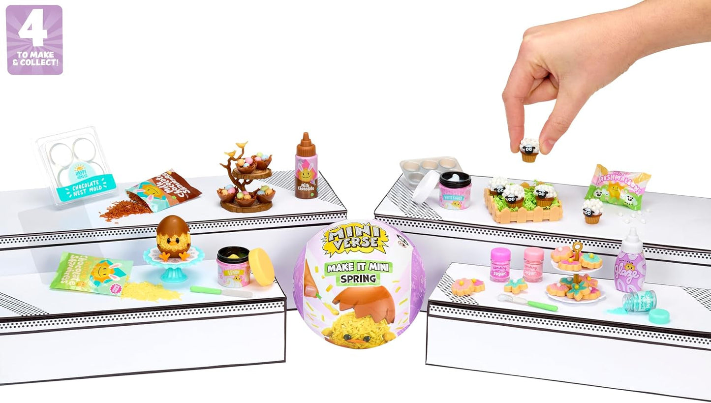 Série Miniverse Make It Mini Spring od MGA – Sezónní pryskyřičné miniaturní sběratelské předměty pro kutily a vystavení s replikami nepoživatelných ingrediencí – pro sběratele a děti od 8 let