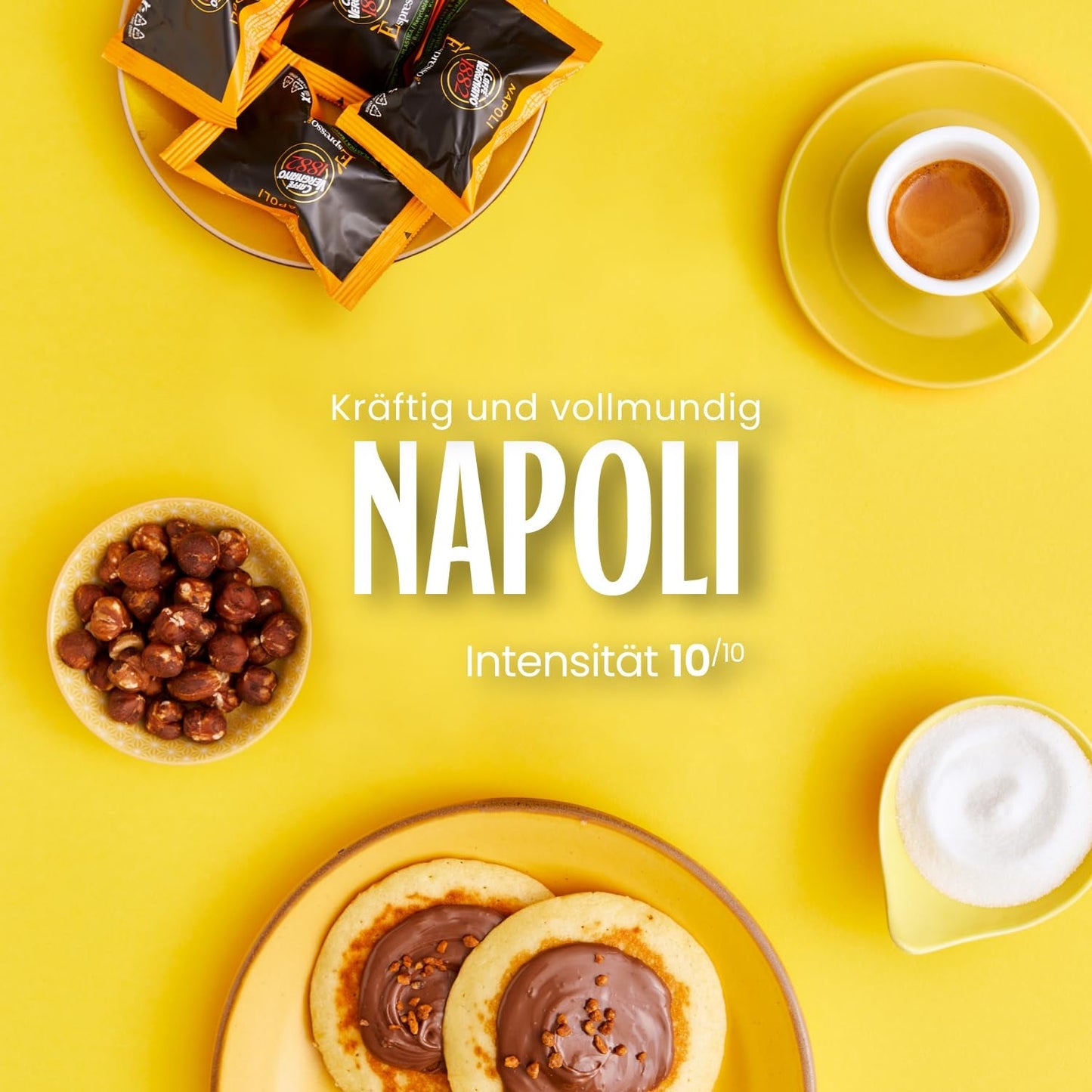 Caffè Vergnano 1882 – Èspressokompostierbare Kaffeekapseln, Compatible Mit Nespresso, Napoli – Packung Enthält 100 Kapseln