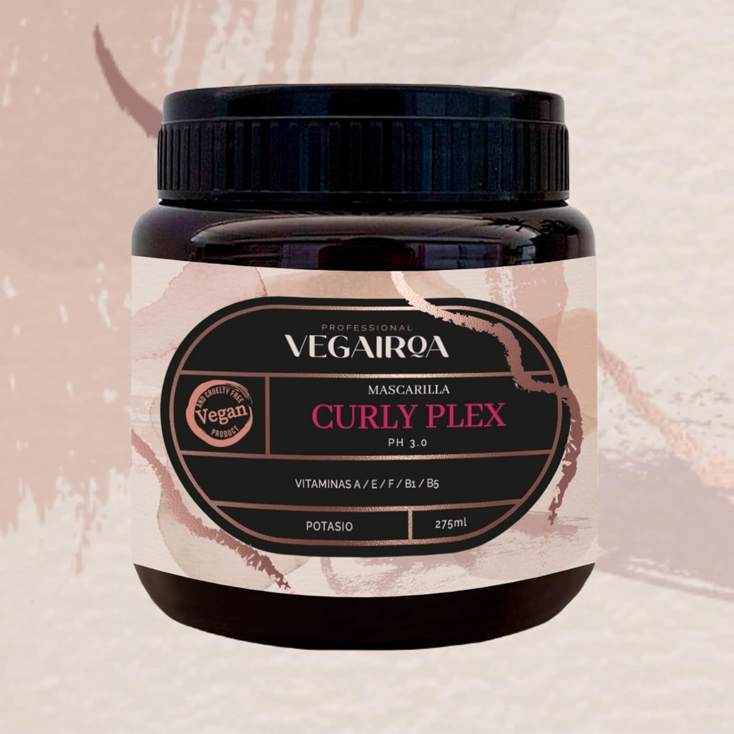VEGAIROA - Curly Plex Mask - Maska pro definované kadeře bez krepatění - Hluboce hydratační péče - Pro kudrnaté nebo vlnité vlasy - Profesionální veganský kadeřnický produkt - 300 ml Naty Shop Hair Mask