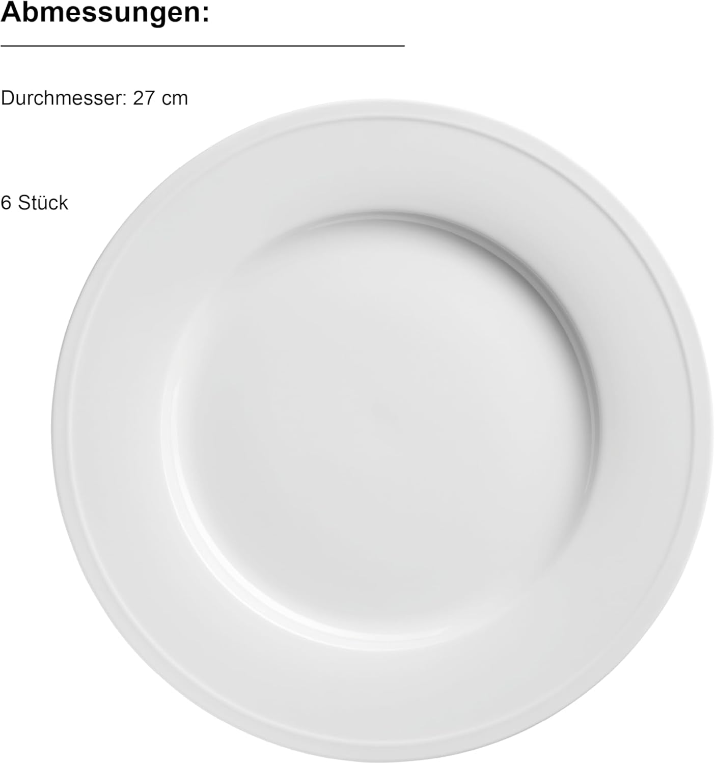 MÄSER Arlona 18dílná porcelánová sada nádobí pro 6, nadčasová a elegantní, bílá