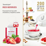 Teavelope "Red Berries" - ovocný čaj s příchutí jahod a malin, 25 čajových sáčků, 62,5 g