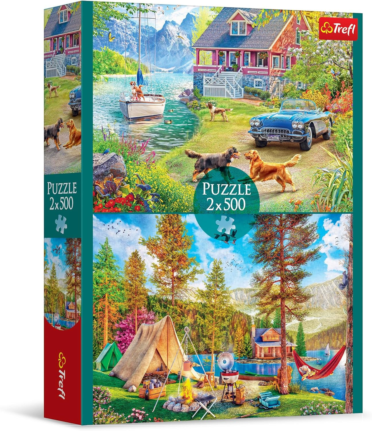 Trefl - Puzzle 2v1: Letní relaxace - 2 X 500 dílků - Sada dvou hlavolamů, DIY, kreativní zábava, pro dospělé a děti 10+ Puzzle Naty Shop Výchozí název