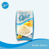 Q RÝŽE | Weißer Klebreis Langkorn z Thajska | Aromatisch mit klebriger Textur | Ideální na kari, sushi, mochi nebo rýžový nákyp 1 x 1 kg