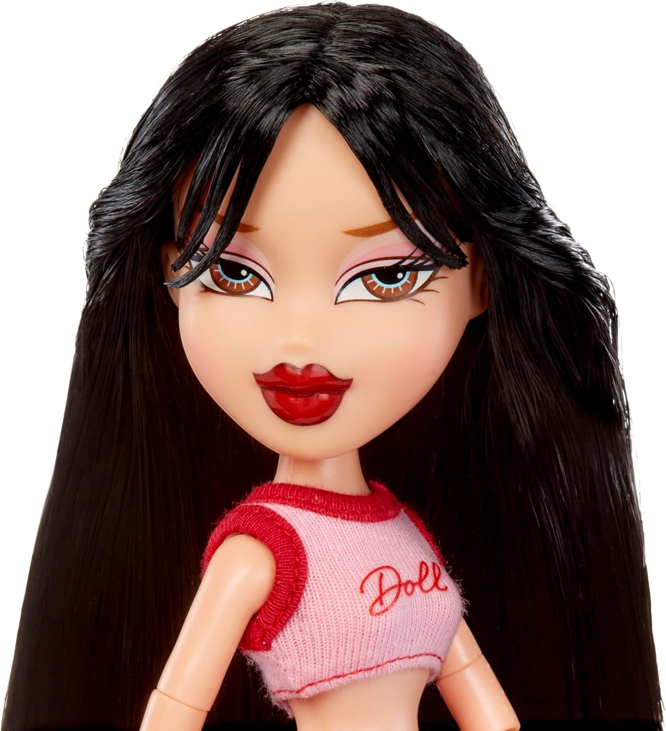 Bratz jde ven! - Jade - 1 sběratelská panenka s doplňky, oblečením, taškou, slunečními brýlemi a štětcem - Hračka pro děti - Věk 6+, červená