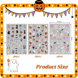 Nagelsticker Halloween, 8 Blätter Halloween Nagel Sticker, Kürbis Nail Sticker, Nail Art, Nagel Charms, Nagel Zubehör, Nageldesign, Vánoce (Typ A)